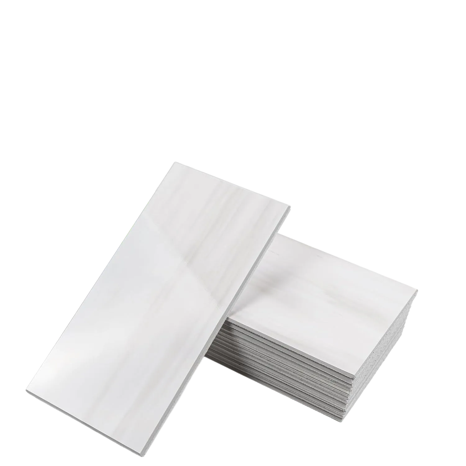 Vamos Tile 100-Piece Glossy Dolomite White Peel and Stick Backsp